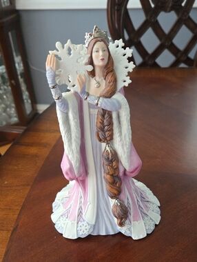 Lenox Snow Queen Porcelain Figurine in Pink, White and Brown